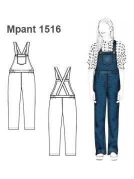 MOLDES PATRONES JARDINERA BASICA MUJER