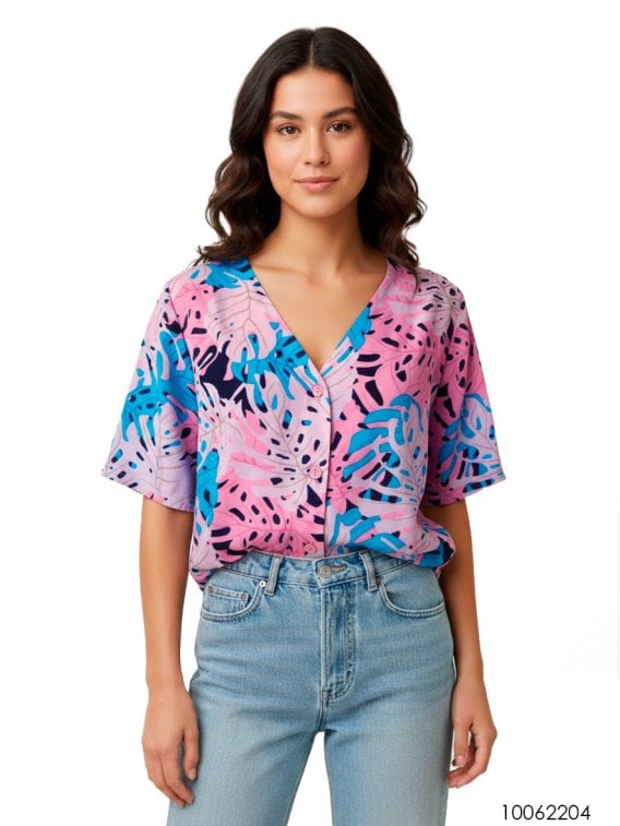 MOLDE BLUSA ESCOTE V MUJER 2204