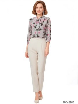 BLUSA CON CORBATA MUJER 2103