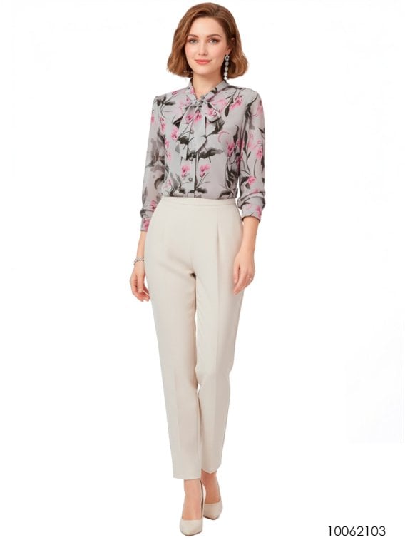 BLUSA CON CORBATA MUJER 2103
