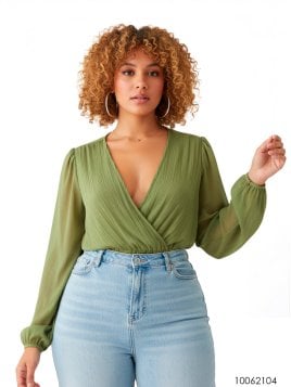 BLUSA CRUZADA MUJER 2104