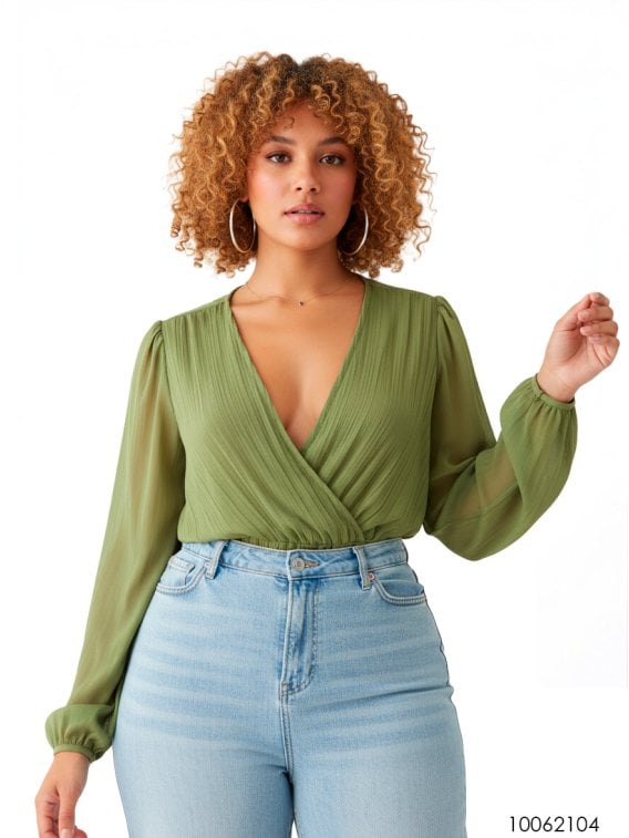 BLUSA CRUZADA MUJER 2104