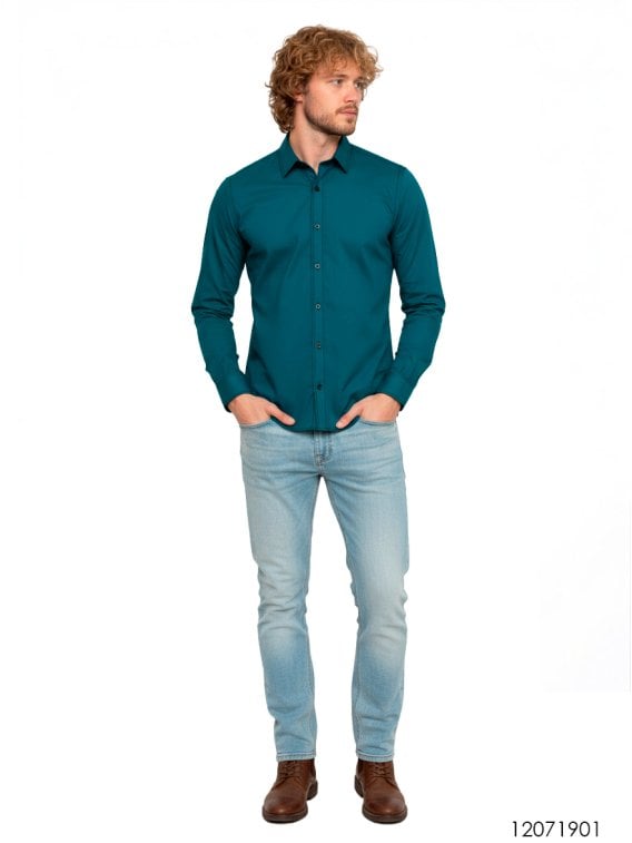 CAMISA CUELLO ITALIANO HOMBRE 1901