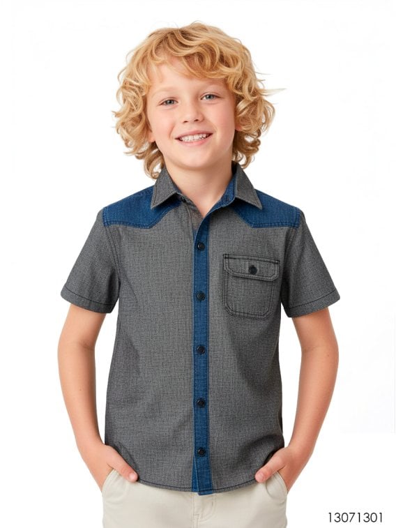 CAMISA CON CANESÚ NIÑO 1301