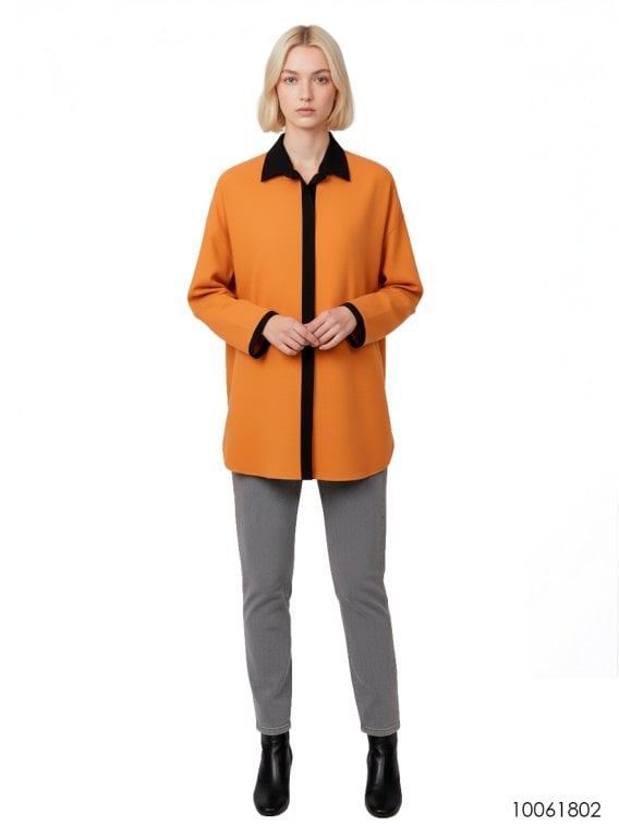 BLUSA CAMISERA OVERSIZE MUJER 1802