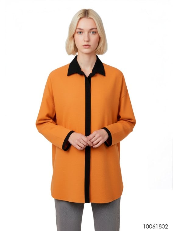 BLUSA CAMISERA OVERSIZE MUJER 1802