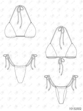 MOLDE TRAJE DE BAÑO 2 PIEZAS MUJER 2502