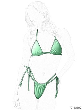 MOLDE TRAJE DE BAÑO 2 PIEZAS MUJER 2502