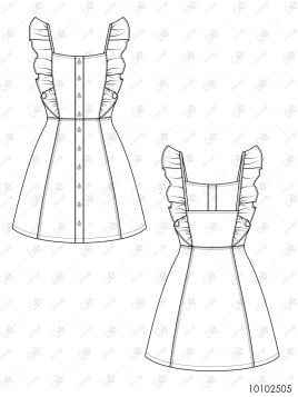 MOLDE VESTIDO MINI MUJER 2505