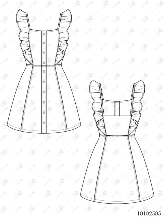 MOLDE VESTIDO MINI MUJER 2505