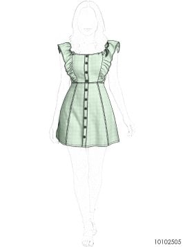 MOLDE VESTIDO MINI MUJER 2505