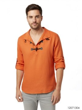 CAMISA CON GORRO HOMBRE 1304
