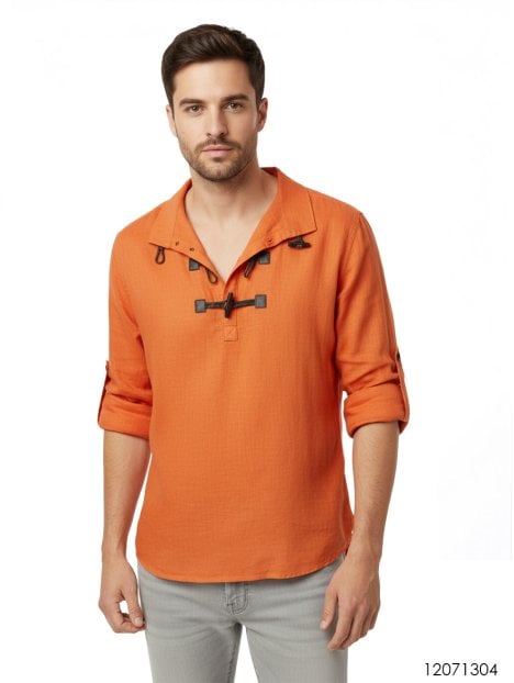 CAMISA CON GORRO HOMBRE 1304