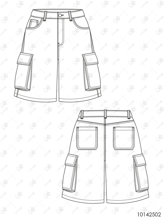 MOLDE SHORT CARGO MUJER 2502