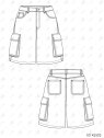 MOLDE SHORT CARGO MUJER 2502