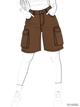 MOLDE SHORT CARGO MUJER 2502