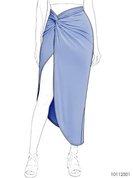 MOLDE FALDA CON NUDO MUJER 2501