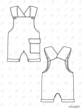 MOLDE ENTERITO JARDINERA BEBE 2501