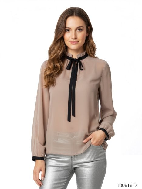 BLUSA CORBATA MUJER 1617