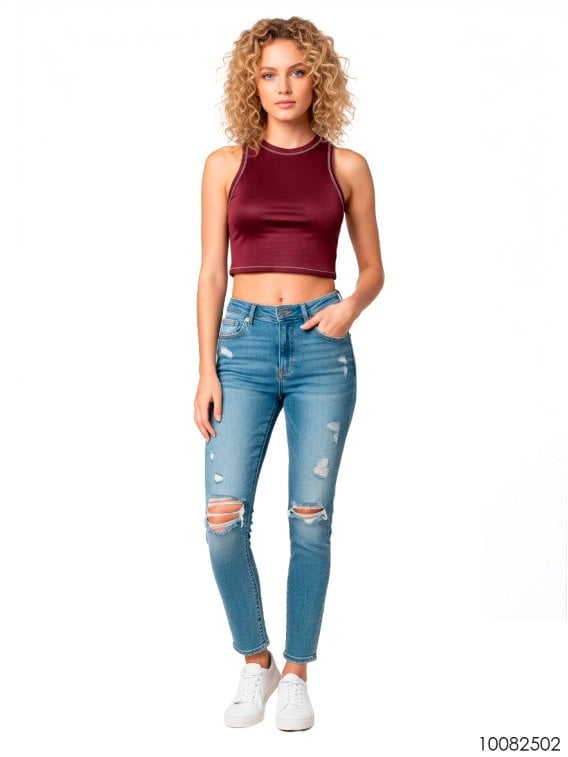 MOLDE TOP ESCOTE CERRADO MUJER 2502