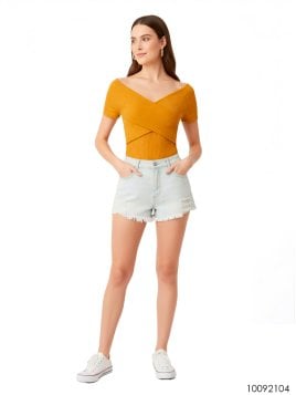 POLERA CON CRUCES MUJER 2104