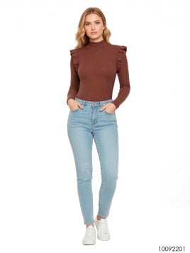 MOLDE POLERA CON VUELOS MUJER 2201