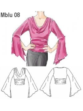 BLUSA MANGA ABIERTA MUJER