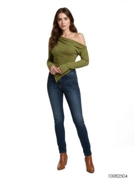 MOLDE TOP ASIMETRICO MUJER 2504