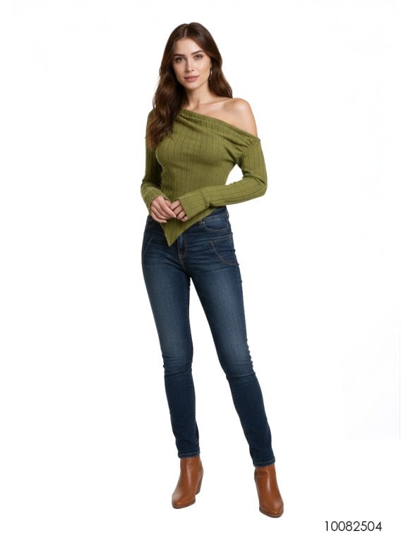 MOLDE TOP ASIMETRICO MUJER 2504