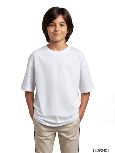 MOLDE POLERA BASICA OVERSIZE NIÑO 2401