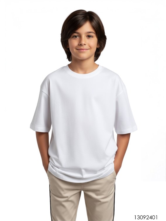 MOLDE POLERA BASICA OVERSIZE NIÑO 2401