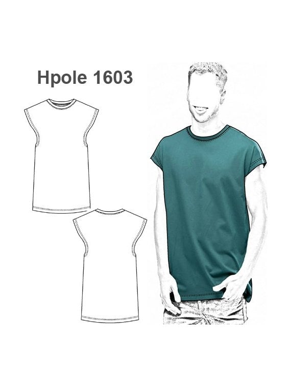 POLERA REMERA KIMONO SIN MANGAS HOMBRE