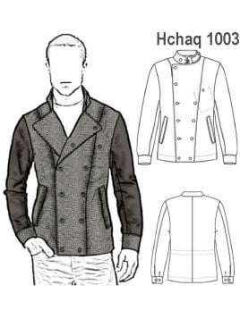 CHAQUETA CRUZADA HOMBRE, MODELO ENTALLAD