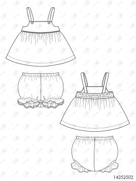 MOLDE CONJUNTO 2 PIEZAS BEBE 2502