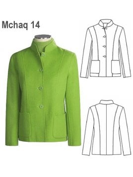 CHAQUETA CUELLO MAO MUJER, FORRO INTERIO