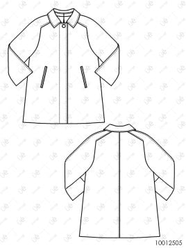 MOLDE ABRIGO RAGLAN MUJER 2505