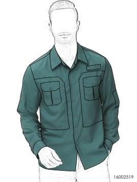 MOLDE TRABAJO CAMISA HOMBRE 2519