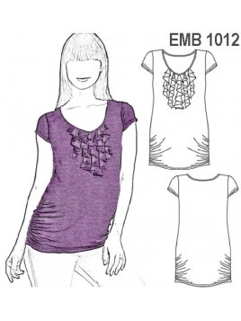 POLERA VUELOS MATERNAL, VUELOS EN ESCOTE