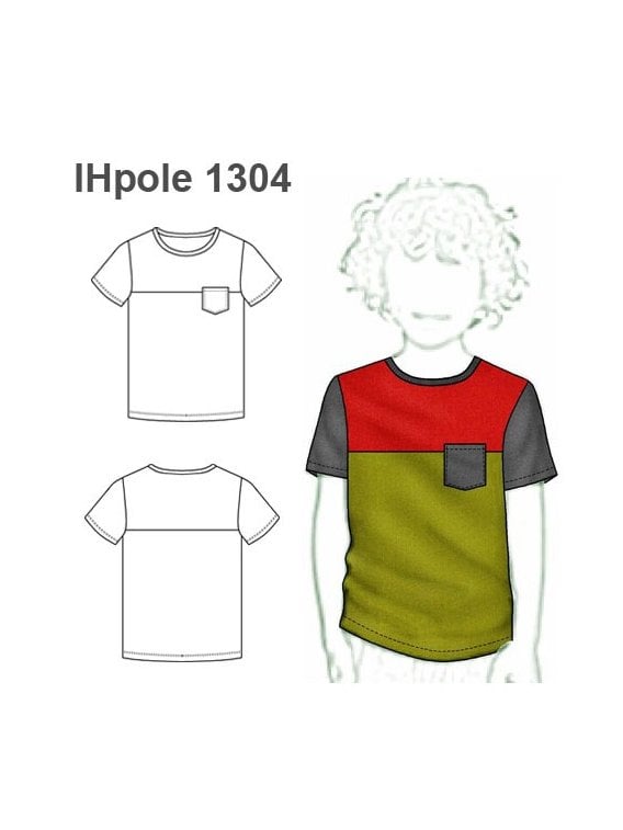 POLERA MANGA PEGADA, CORTE HORIZONTAL