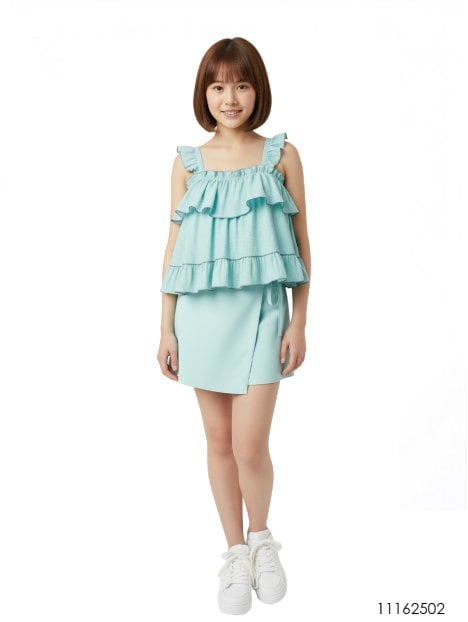 MOLDE CONJUNTO TOP Y FALDA SHORT NIÑA 2502