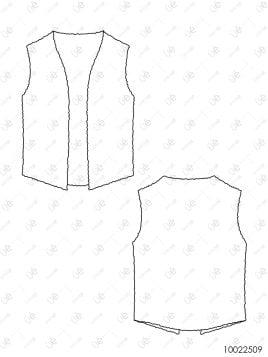 MOLDE CHAQUETA CHALECO MUJER 2509