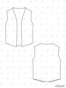 MOLDE CHAQUETA CHALECO MUJER 2509