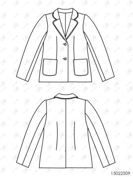 MOLDE ESCOLAR CHAQUETA BLAZER 2509