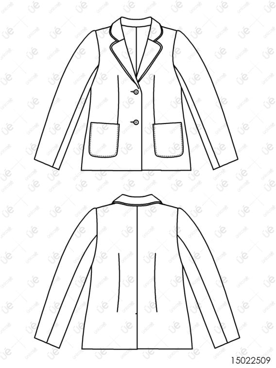 MOLDE ESCOLAR CHAQUETA BLAZER 2509