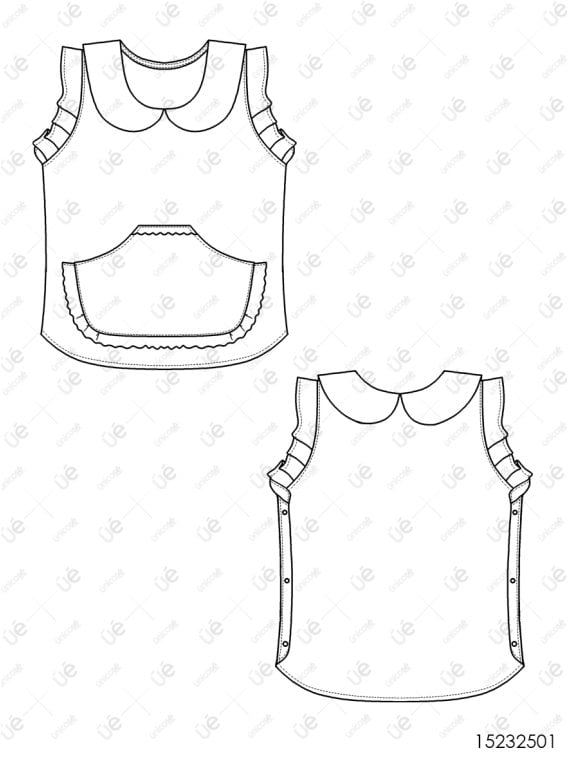 MOLDE ESCOLAR DELANTAL CHINITO 2501