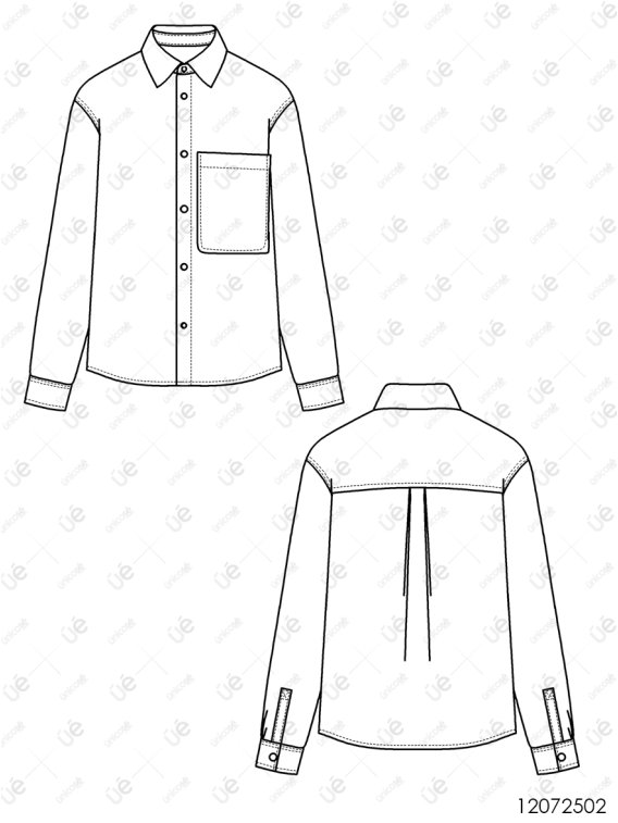 MOLDE CAMISA BASICA HOMBRE 2502