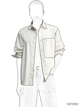 MOLDE CAMISA BASICA HOMBRE 2502