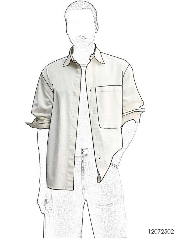 MOLDE CAMISA BASICA HOMBRE 2502