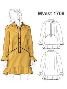 VESTIDO CAMISERO VUELO MUJER