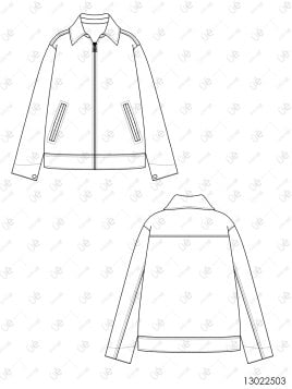 MOLDE CHAQUETA BASICA NIÑO 2503